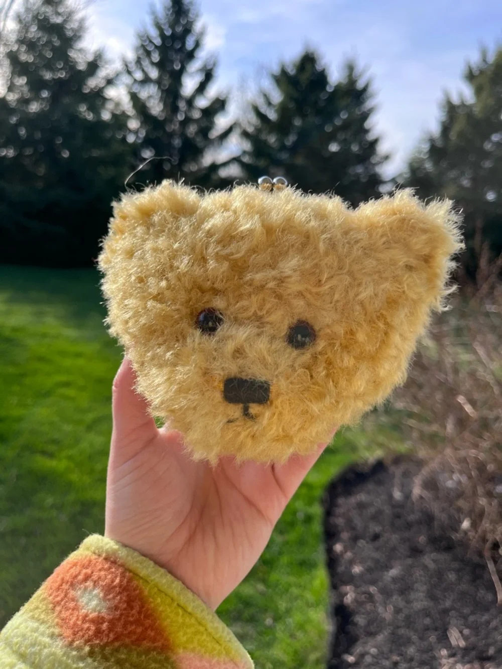 Vintage 90s Gund Teddy Bag Teddy bear plush stuffed animal crossbody purse bag - Picture 9 of 12